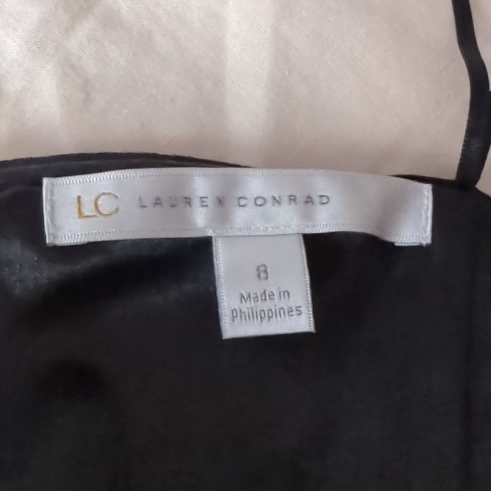 - Lauren Conrad Black Strapless Ruffle Front Dress - Picture 8 of 11